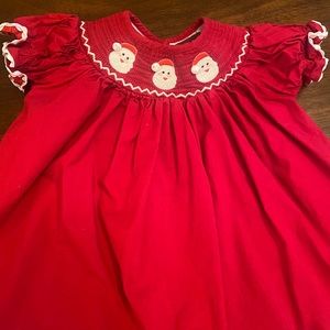 12-24 month Christmas smocked dress